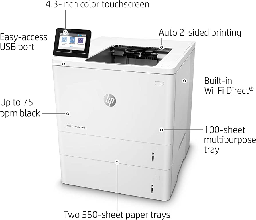 HP LASERJET M609X K0Q22A Duplex Network Wifi 2nd tray