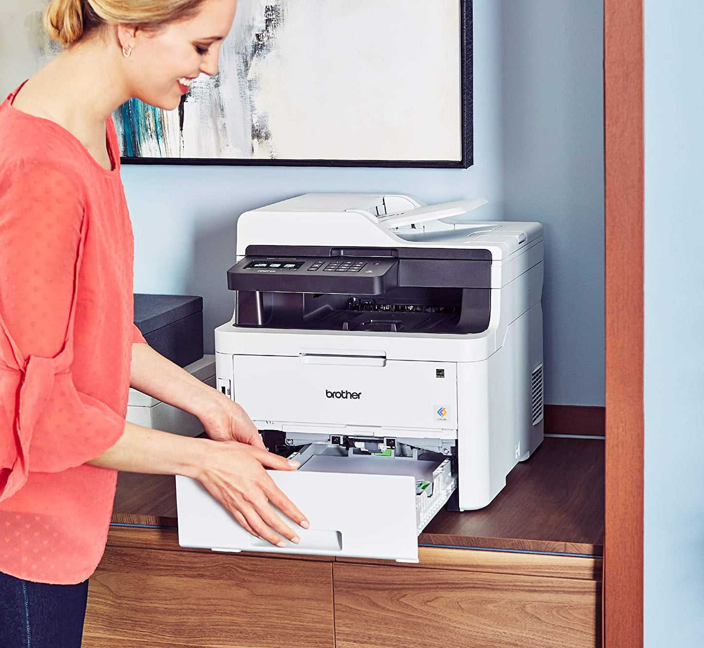 Brother MFC L3750CDW All In One Color MFC Print copy scan fax - WiFi plus extra TN227 set NB