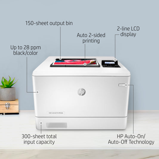 HP Color laserjet M454DN W1Y44A Plus extra toner set 414A