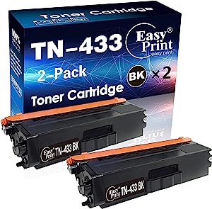 Brother TN433BK Black Toner HL L8360CDW  2 PACK TN4332PACK