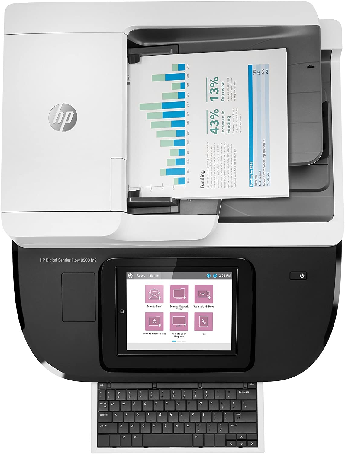 HP Digital Sender Flow 8500 fn2 Scanner L2762A#BGJ