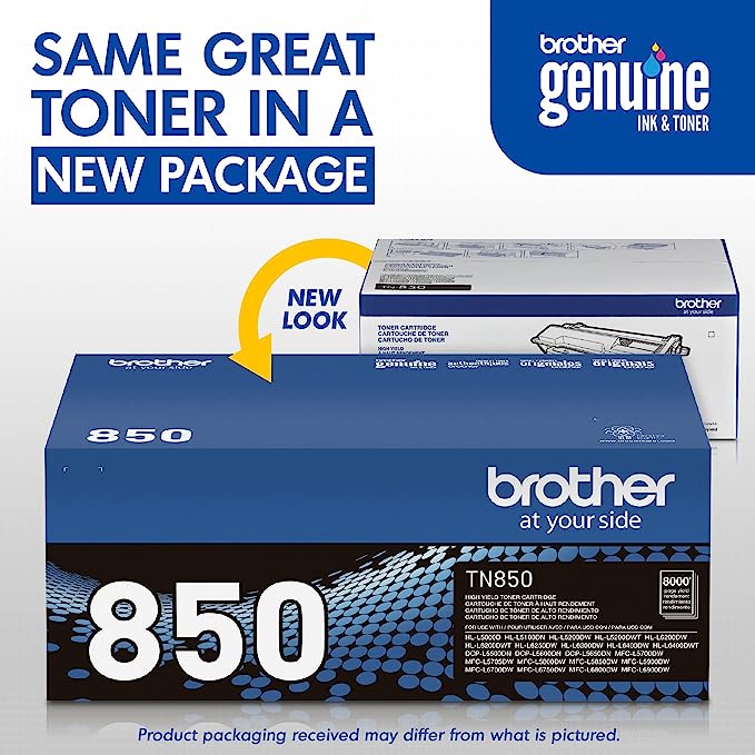 Brother TN850 Genuine Brother Brand Toner TN-850 NT