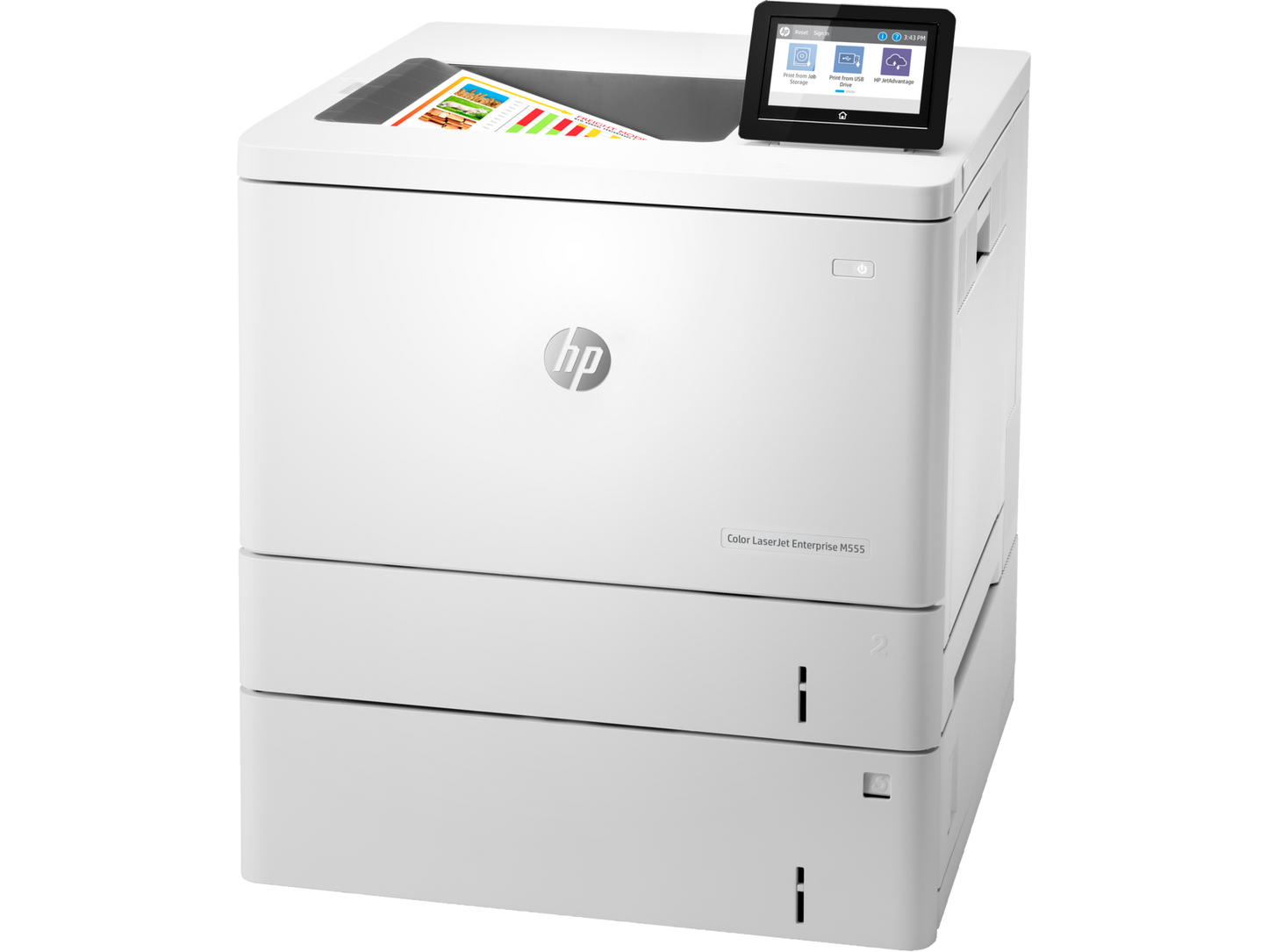 HP Laserjet M555X   Duplex Network Wireless Color Printer W/ 2 trays 7ZU79A