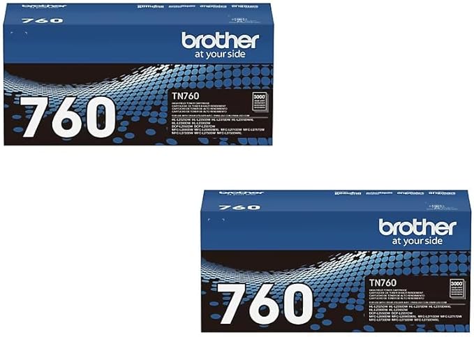 Brother TN760  Toner  High Yield 3,000 pages  MFC L2750DW MFC L2710DW